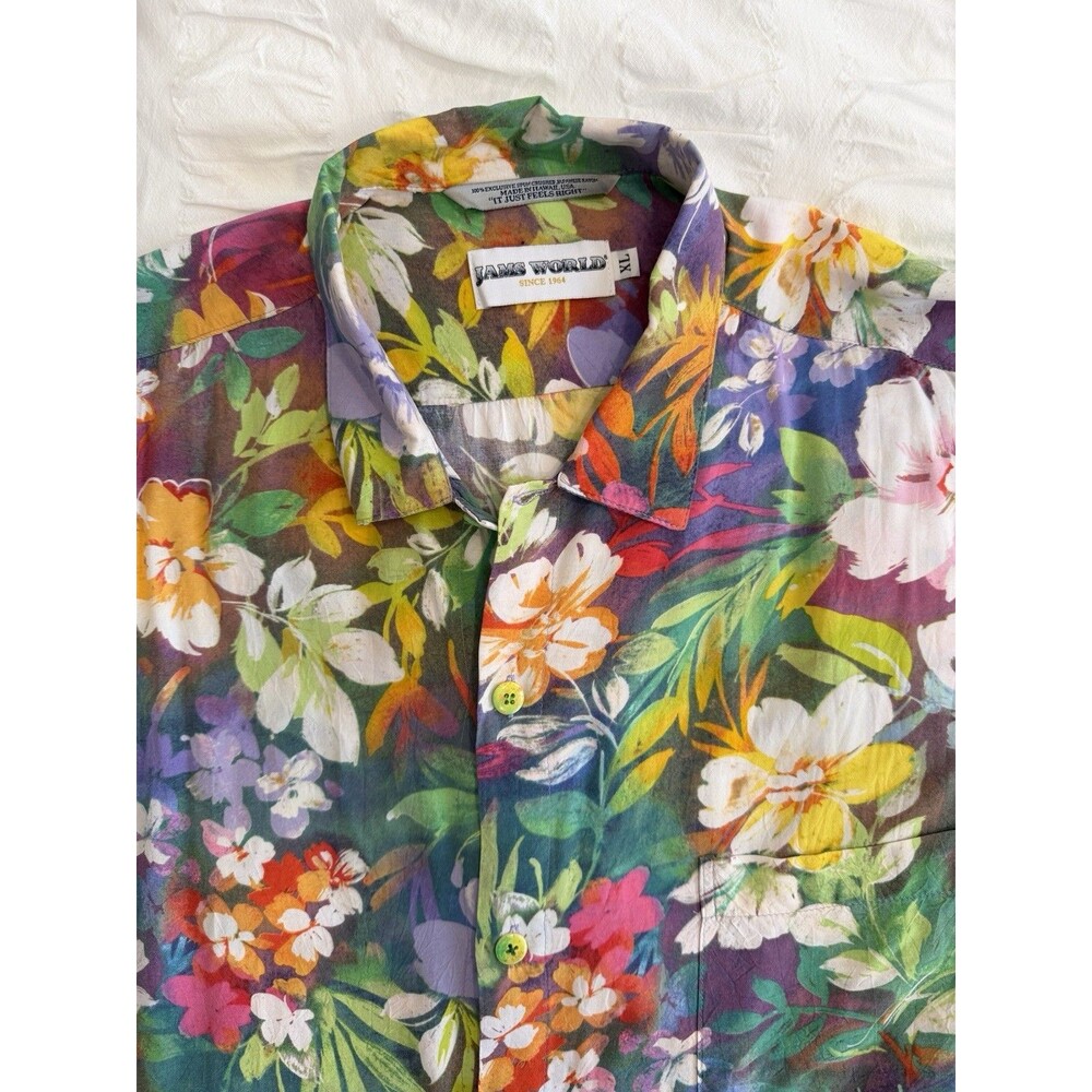 Jams World Men’s Hawaiian Aloha Short Sleeve Shirt, XL, “Oasis”, GUC - Picture 3 of 8